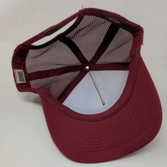 Bass Pro Shops Snapback Mesh Back Trucker Hat Red OSFM Gone Fishing - Picture 6 of 8